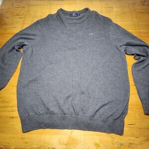 VINEYARD VINES sz XL MEN'S CREWNECK SWEATER 100% COTTON DK GREY